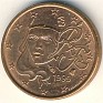 Euro - 1 Euro Cent - France - 1999 - Copper Plated Steel - KM# 1282 - 16,3 mm - Obv: Human face Rev: Denomination and globe  - 0